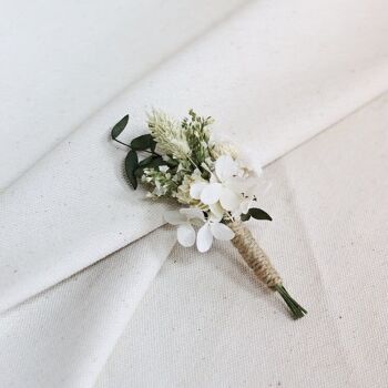 Boutonnière en fleurs séchées Harmonie 1