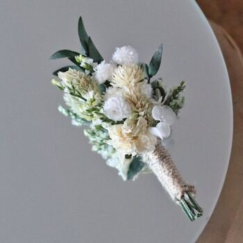 Boutonnière en fleurs séchées Harmonie 3