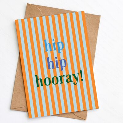 Geburtstagskarten | Hip Hip Hurra Geburtstagskarte | Grußkarten