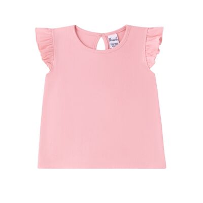 Einfarbiges Single-Jersey-T-Shirt für Mädchen