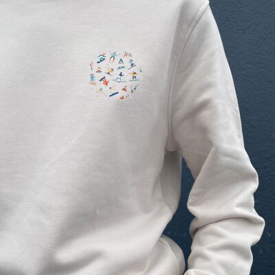 Beiges Ski-Sweatshirt