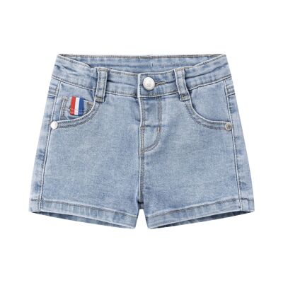 Shorts in Denim Azzurro per Neonato