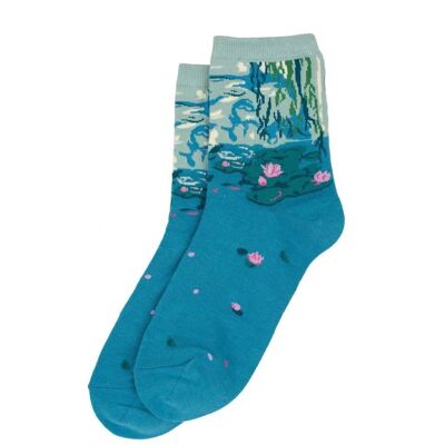 Socks with painting "Water Lilies"__default