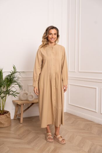 Robe longue en lin & coton - CK08220 6