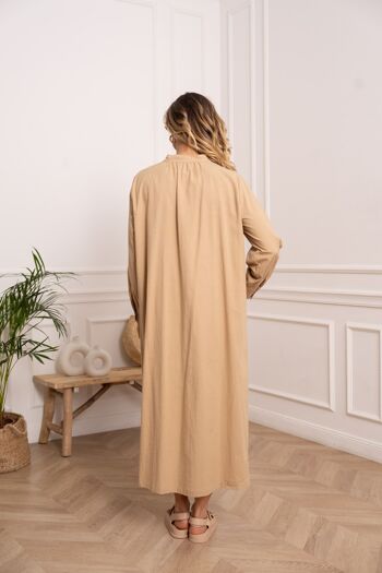 Robe longue en lin & coton - CK08220 8