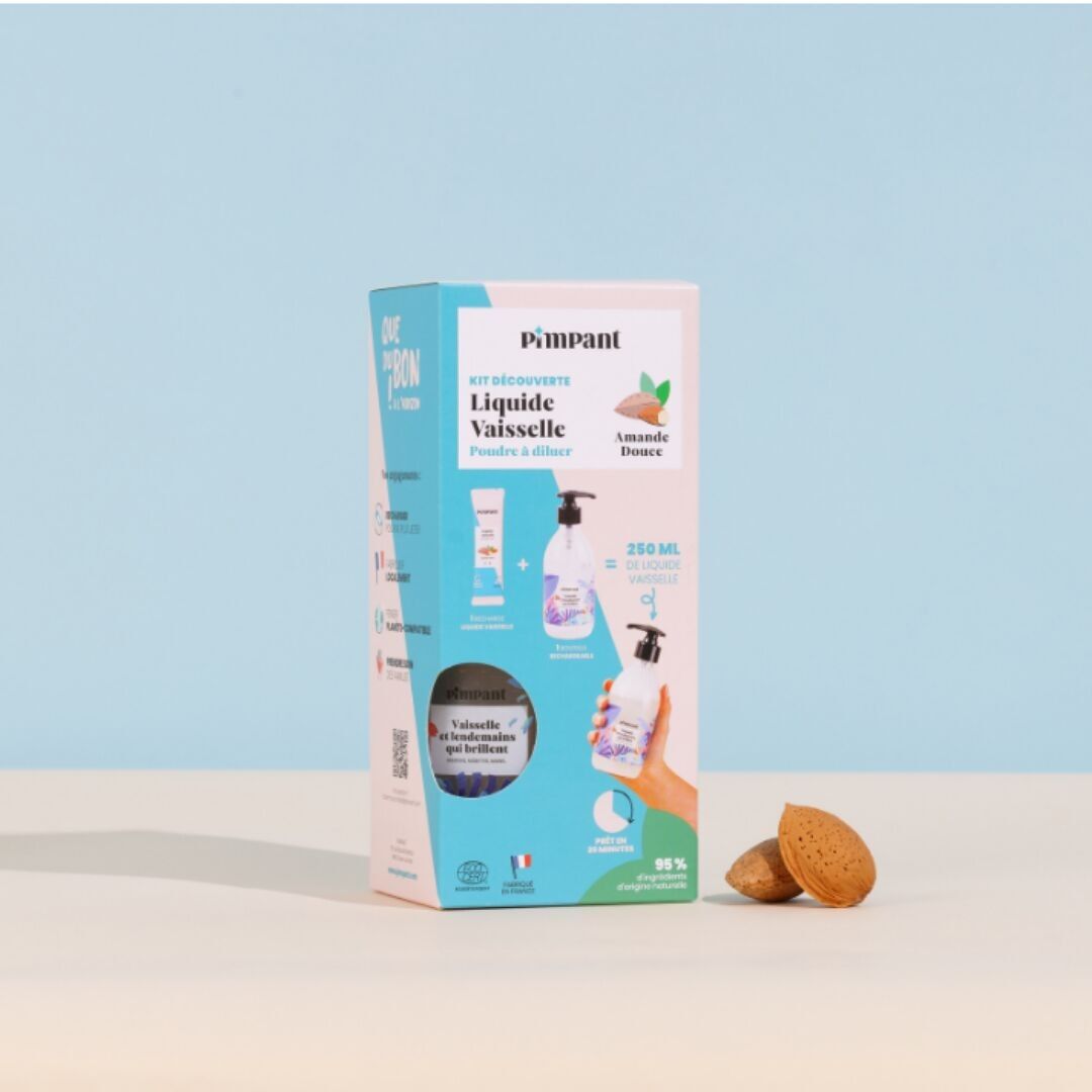 Almond Dishwashing Liquid Discovery Kit (1 bottle + 1 stick)