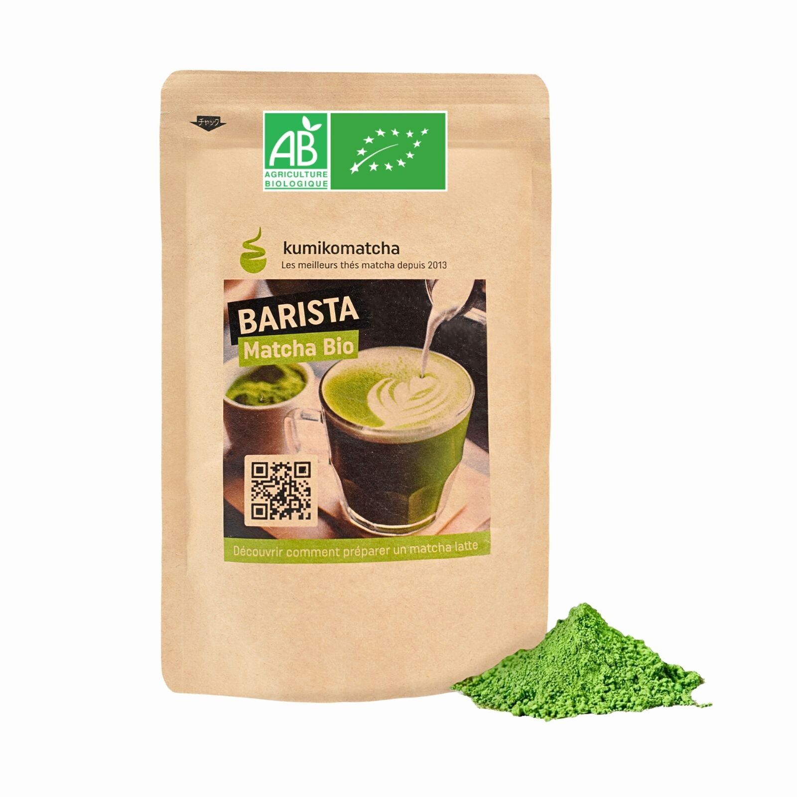 Classic organic matcha for lattes and cooking 200g - Certified Organic - Ideal for culinary recipes