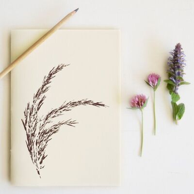Handgefertigtes Blumen-Notizbuch „Roseau“ • Empreintes-Kollektion • A5
