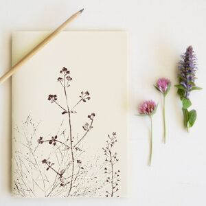 Carnet artisanal fleurs "Prairie d'été" • collection Empreintes • A5