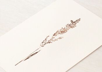 Carnet artisanal fleuri "Graminée calamagrostis" • collection Empreintes • A5 2
