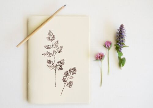 Carnet artisanal "Carotte sauvage" • collection Empreintes • A5 - papeterie faite-main
