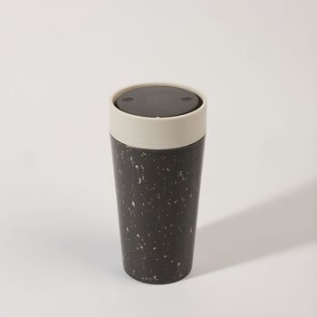 Tasse circulaire 12oz gris et blanc galet (1 x pack 8) tasse à café réutilisable durable 2