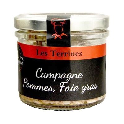 Pâté de campagne pommes foie gras 90g - Le Père Roupsard