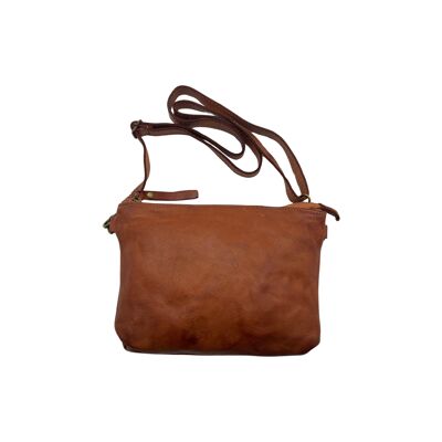 BOLSO BANDOLERA NOAH DE PIEL LAVADA COGNAC