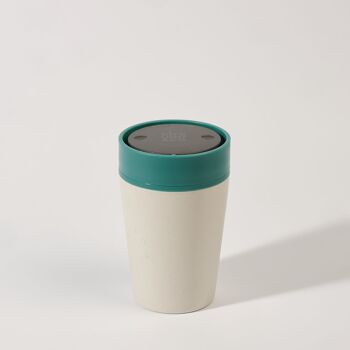 Tasse circulaire 8oz craie et vert aigue-marine (1 x pack 8) tasse à café réutilisable durable 2