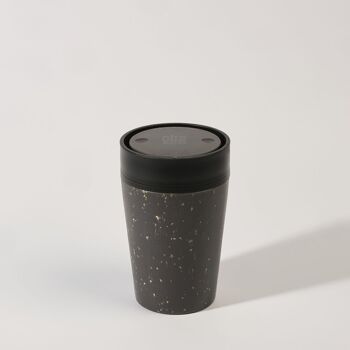 Tasse circulaire 8oz gris et noir d'encre (1 x pack 8) tasse à café réutilisable durable 2