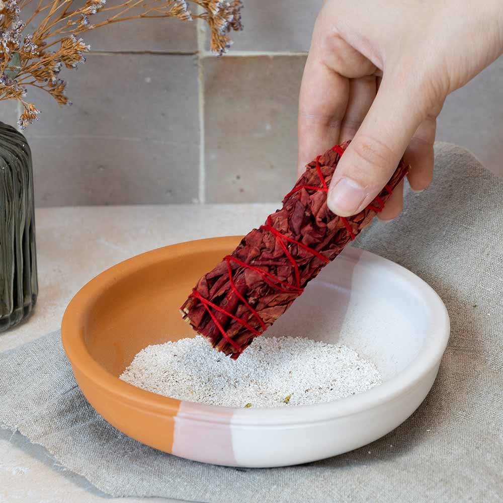 Organic Dragon's Blood Sage Braid Incense 10cm - Aromandise