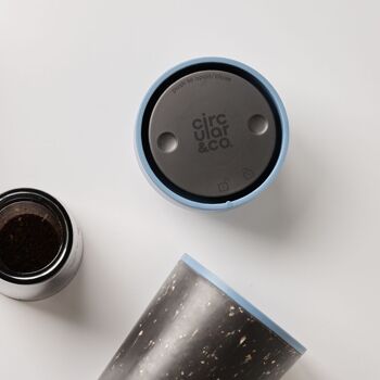 Tasse circulaire 8oz gris et bleu Rockpool (1 x pack 8) tasse à café réutilisable durable 3