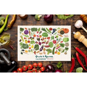 Calendrier perpétuel de fruits et légumes de saison illustré 3