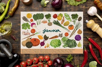 Calendrier perpétuel de fruits et légumes de saison illustré 4