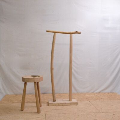 Clothes rack in natural wood width 60 height 120, valet