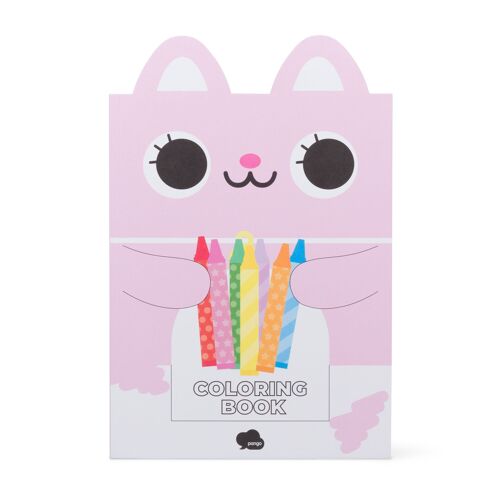 Kawaii Pink Cat Colouring Book | A4 Sticker Book | Kid's Book