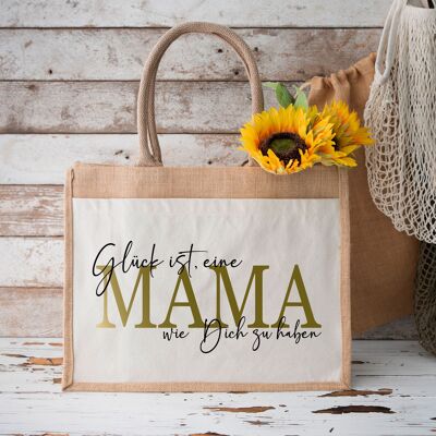 Happiness is having a mom like you | Jute bag