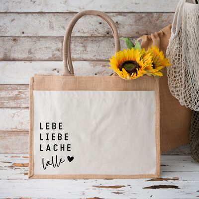 Lebe Liebe Lache Lalle | Jutetasche