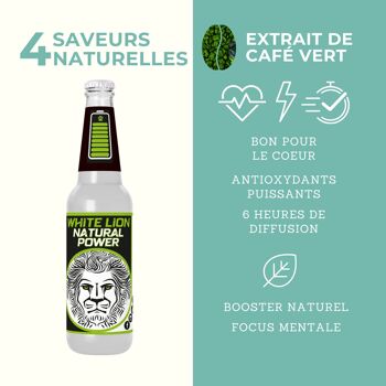 White Lion Natural Drink : Lot 4 Saveurs (6 bouteilles de chaque saveurs) 3