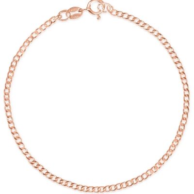 Bracelet curb chain ESSENTIAL rose gold plated