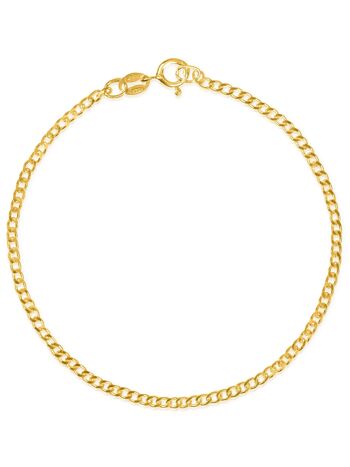 Bracelet Chaine Gourmette ESSENTIAL Plaqué Or 1