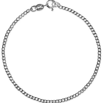 Bracelet gourmette ESSENTIAL noir rhodié