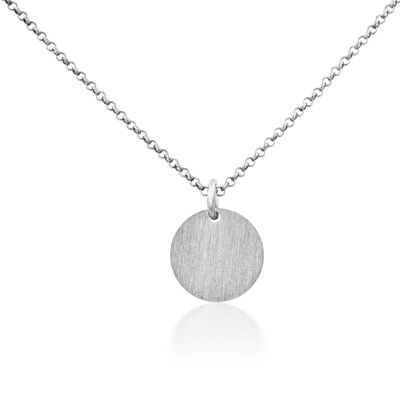 Chain pendant CIRCLE 1.2 cm silver