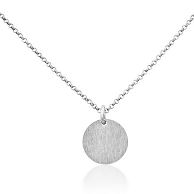 Chain pendant CIRCLE 1.2 cm silver