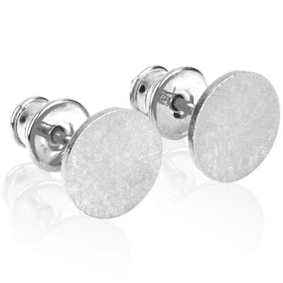 Earrings CIRCLE silver rhodium plated