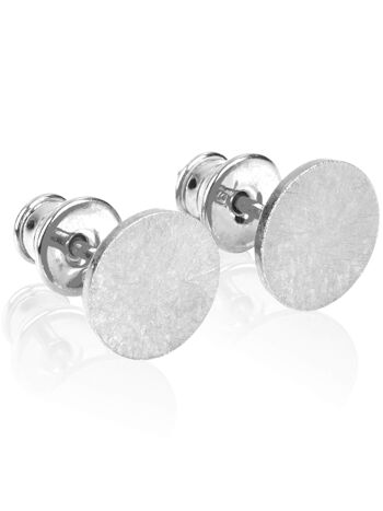 Boucles d'oreilles CIRCLE argent rhodié 1