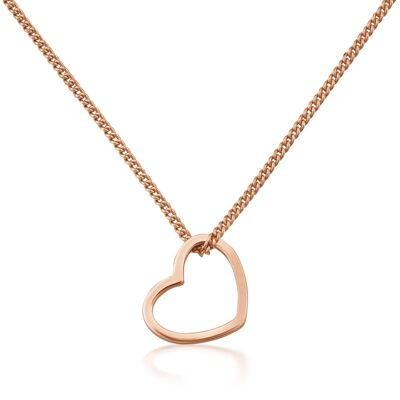 Chain pendant HEART rose gold plated