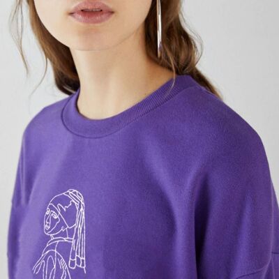 Hooded sweatshirt Choker "Turban Girl"__XL / Viola