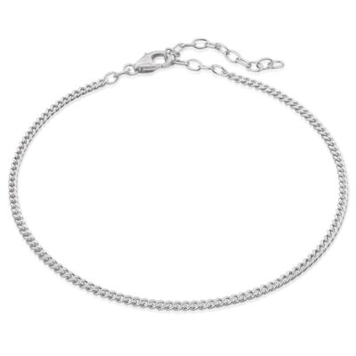 Ankle chain curb chain TIMELESS silver
