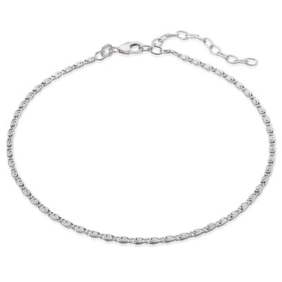 Ankle chain S-curb chain TIMELESS silver