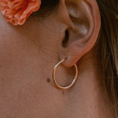 Circle hoop earrings HOOP discreetly gold plated