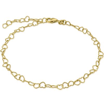 Anklet heart chain HEART gold