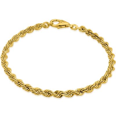 Bracelet cord chain SWIRL real gold