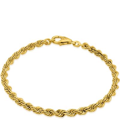 Bracelet cord chain SWIRL real gold