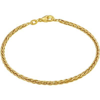 Braid chain bracelet TWIST real gold