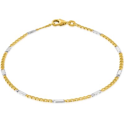 Bracelet Curb Chain TIMELESS Modern Gold & Silver Rhodium Plated