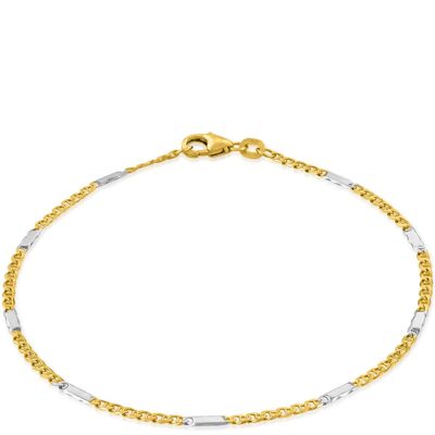 Bracelet Curb Chain TIMELESS Modern Gold & Silver Rhodium Plated