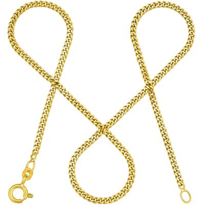 TIMELESS Elegante cadena de eslabones en oro auténtico