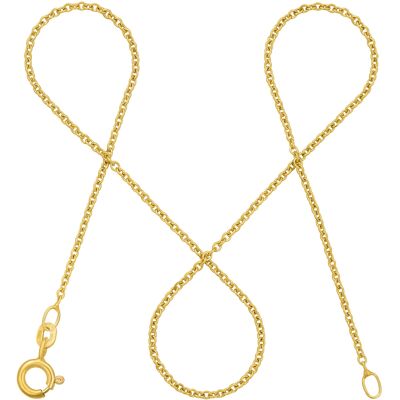 Round anchor chain DELICATE 1.5 mm real gold