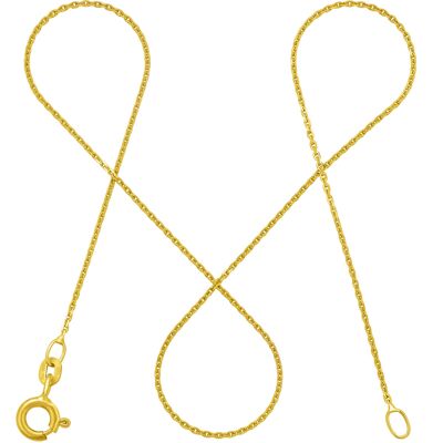 Cadena de ancla DELICATE delicado oro auténtico diamantado